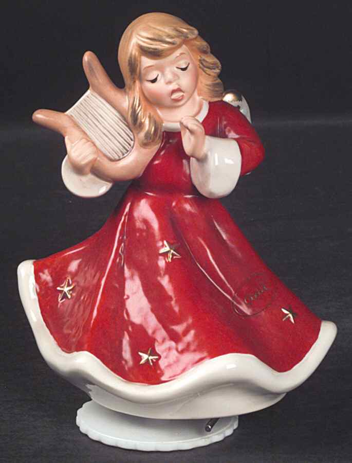 Christmas Figurines & Giftware Musical Angel/Harp - Boxed by Goebel-1
