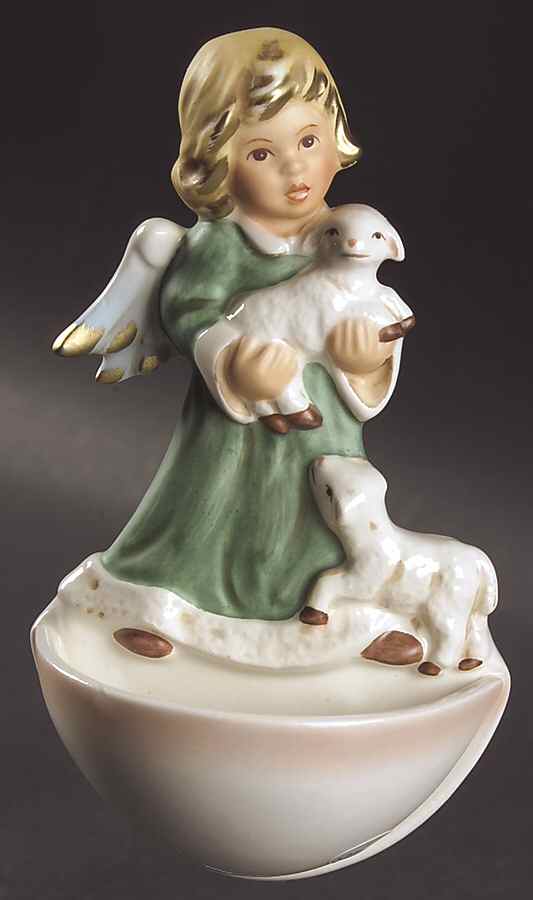 Christmas Figurines & Giftware Angel W/ Lambs Holy Water Font - Boxed by Goebel-1