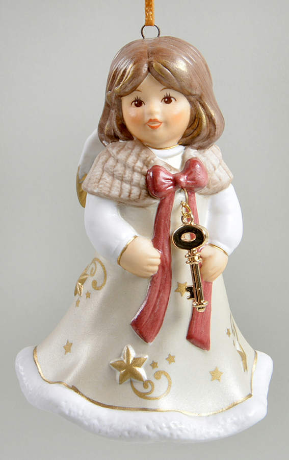 Angel Christmas Bell Angel With Gold Key - Boxed by Goebel-1