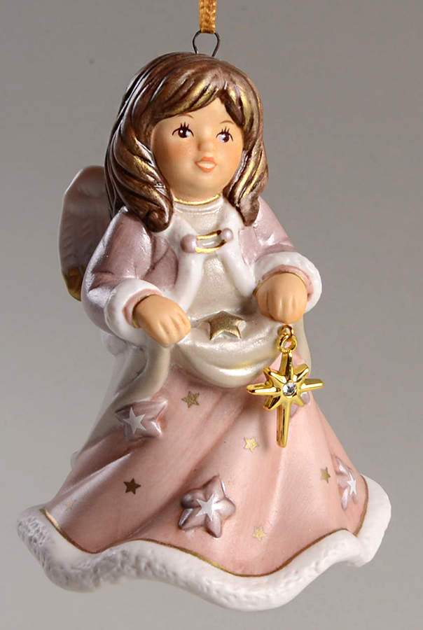 Angel Christmas Bell Angel With Gold Star - Boxed by Goebel-1
