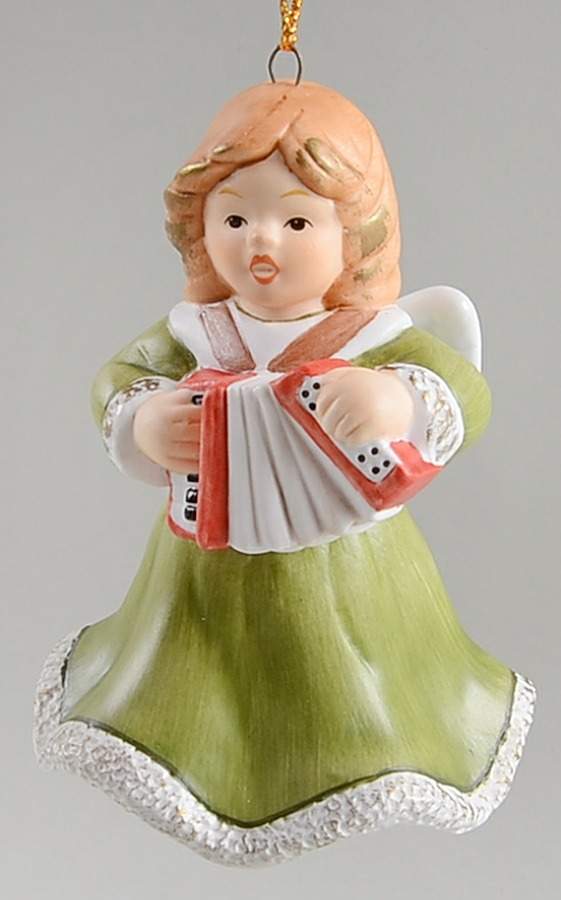 Angel Christmas Bell Angel With Accordion - Boxed by Goebel-1