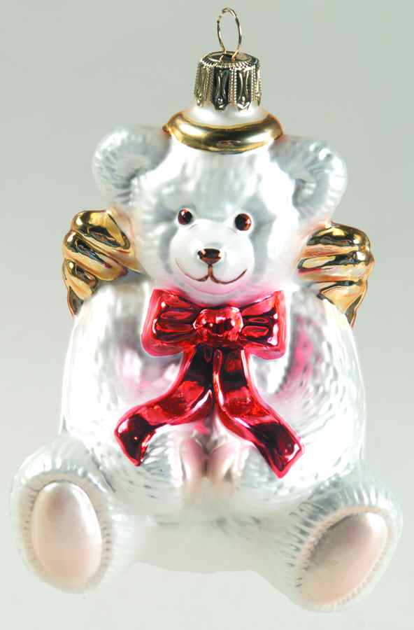 Goebel Christmas Ornament Angel Bear-Blown Glass - Boxed by Goebel-1