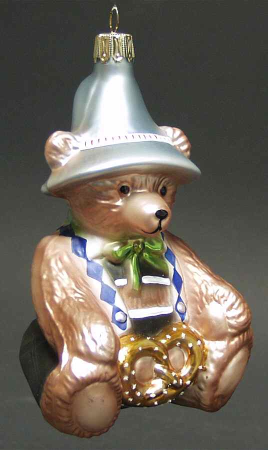 Goebel Christmas Ornament Bavarian Bear-Blown Glass Orna - No Box by Goebel-1