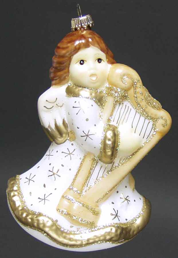 Goebel Christmas Ornament Angel With Harp - Boxed by Goebel-1