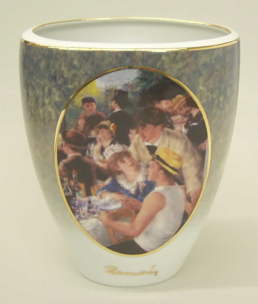 Artis Orbis-Renoir Breakfast W/ Boatmen-Vase - No Box by Goebel-1