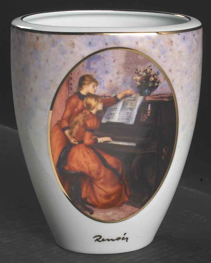 Artis Orbis-Renoir Girls At The Piano-Vase - Boxed by Goebel-1