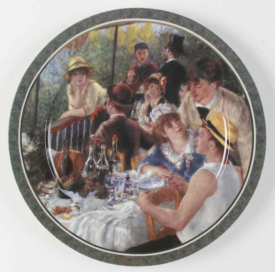 Artis Orbis-Renoir Breakfast W/ Boatmen-Plate - Boxed by Goebel-1