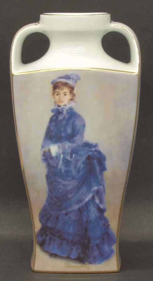 Artis Orbis-Renoir Lady In Blue-Vase - No Box by Goebel-1