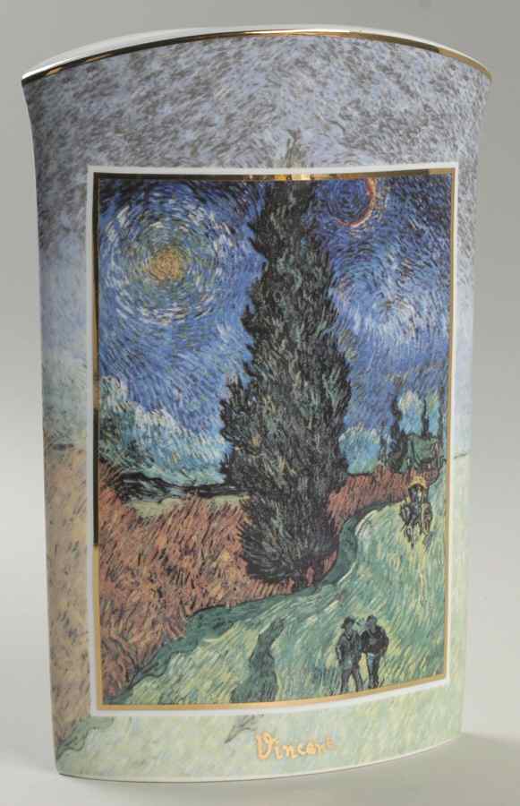 Artis Orbis-Van Gogh Cypress Path-Vase - Boxed by Goebel-1