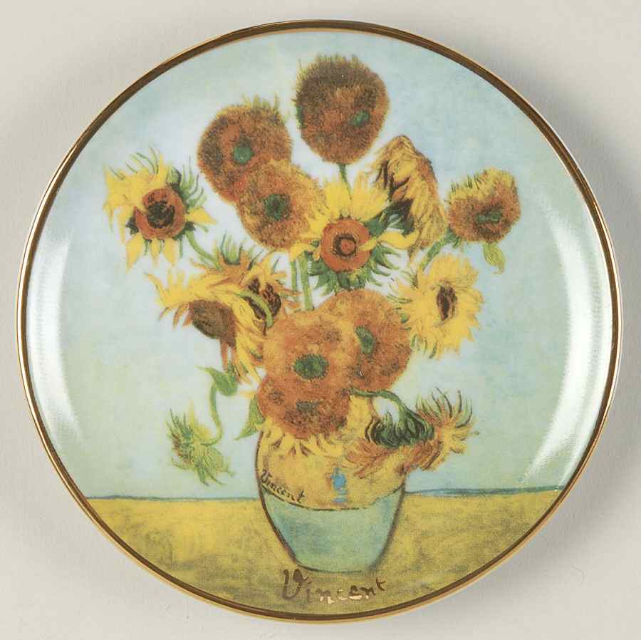 Artis Orbis-Van Gogh Sunflowers Mini Plate - With Box by Goebel-1