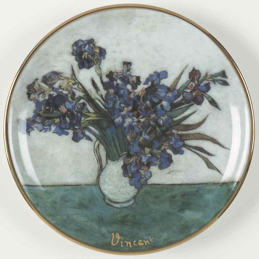 Artis Orbis-Van Gogh Vase With Iris-Mini Plate - Boxed by Goebel-1