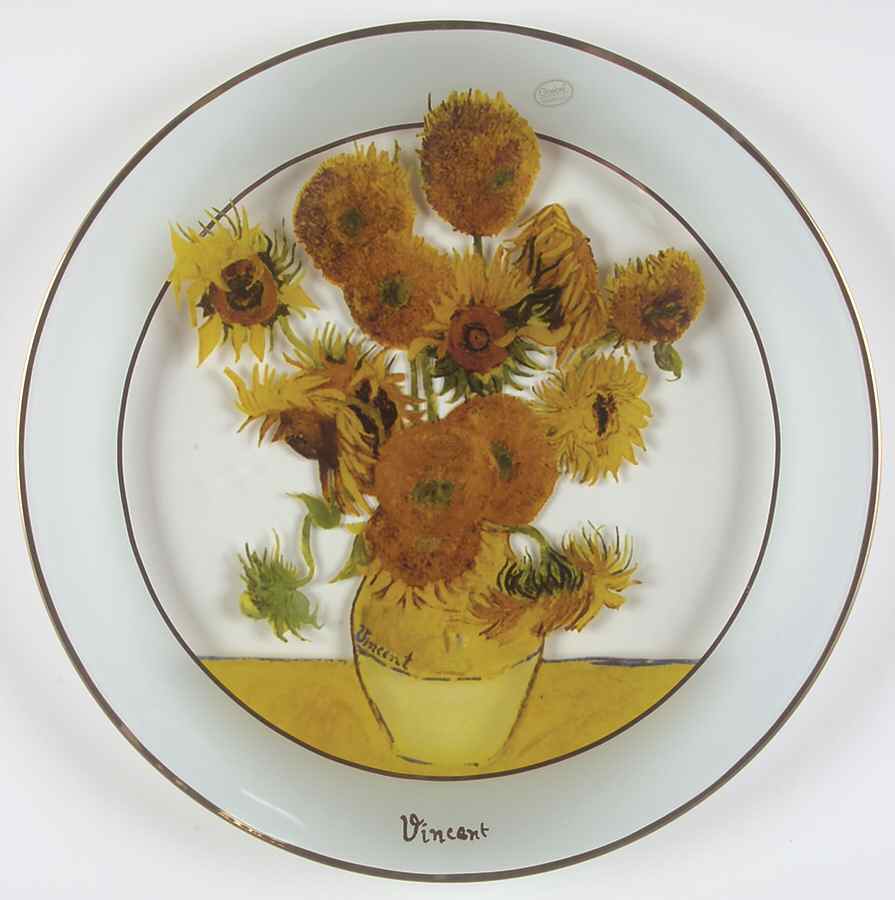 Artis Orbis-Van Gogh Sunflowers Glass Plate - Boxed by Goebel-1