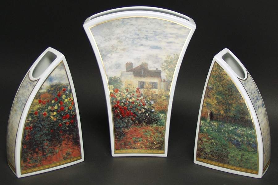 Artis Orbis-Monet Artist's House-3 Pc Vase - No Box by Goebel-1