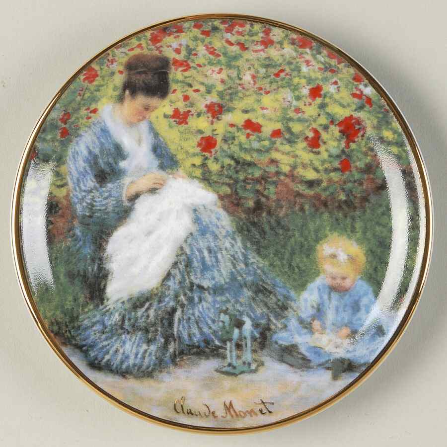 Artis Orbis-Monet Camille Monet With Child Mini Plate - Boxed by Goebel-1