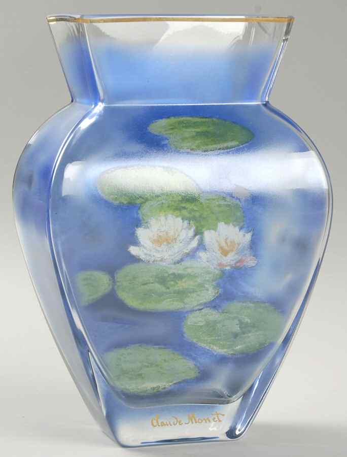 Artis Orbis-Monet Evening Flowers Glass Vase - No Box by Goebel-1