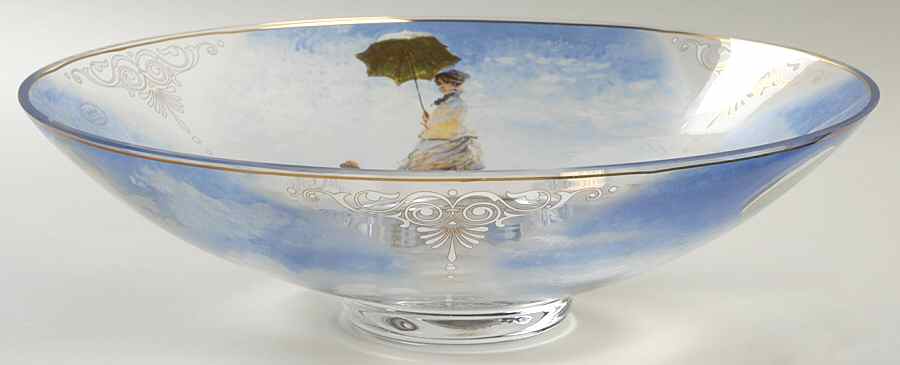 Artis Orbis-Monet Madame Monet/Woman-Umbrella Glass Bowl - No Box by Goebel-1