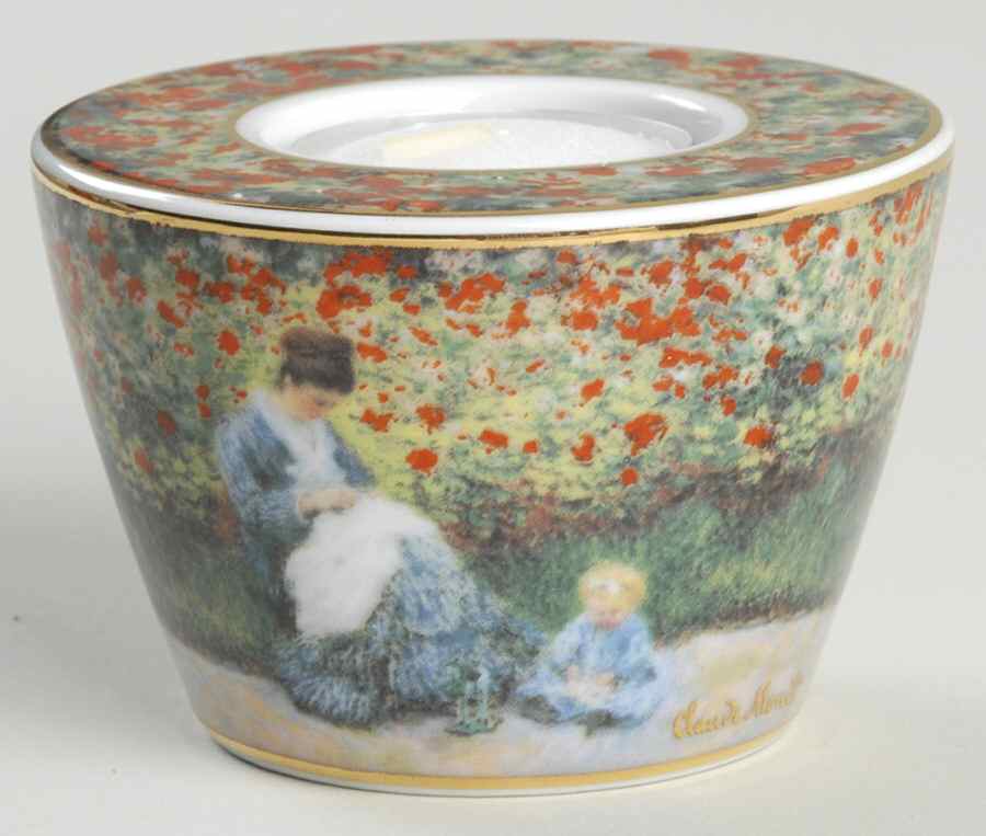 Artis Orbis-Monet Camille Monet With Child Candleholder - Boxed by Goebel-1