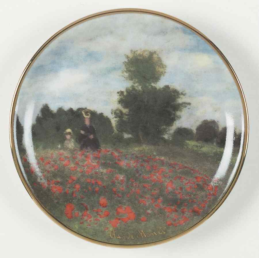 Artis Orbis-Monet Field Of Poppies-Mini Plate - No Box by Goebel-1