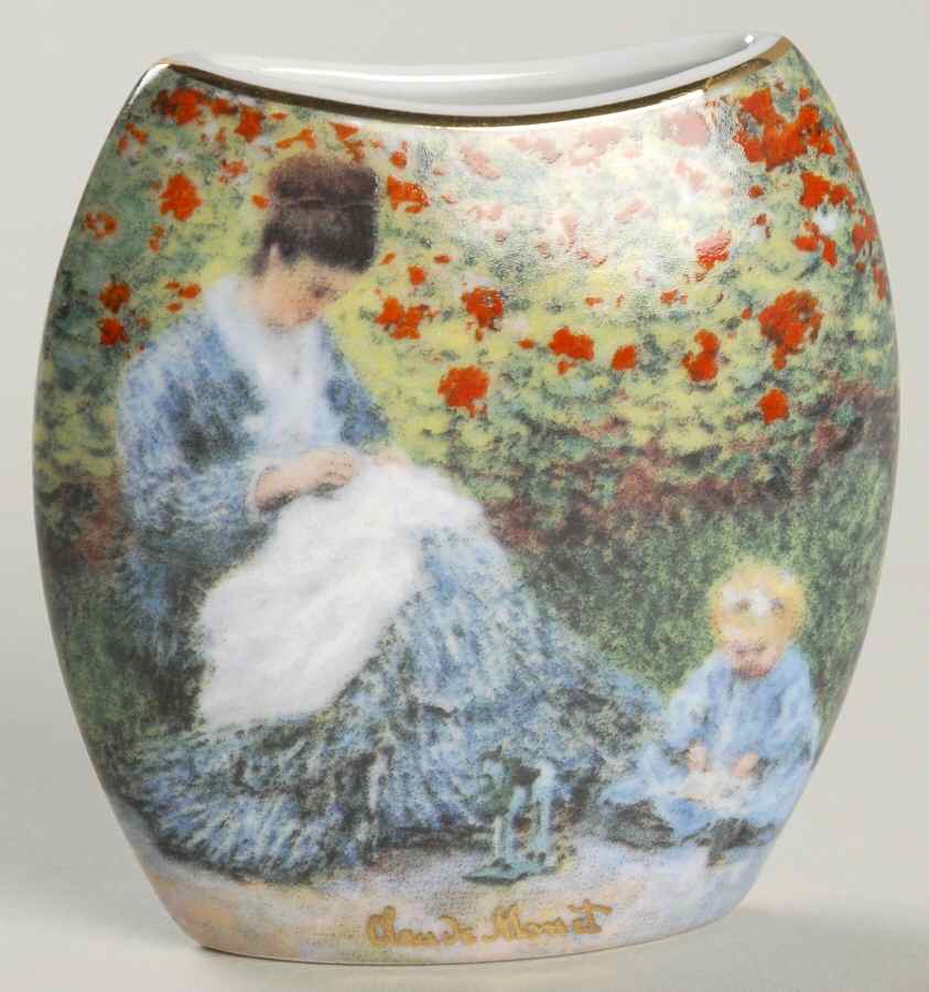 Artis Orbis-Monet Camille Monet With Child Mini Vase - No Box by Goebel-1