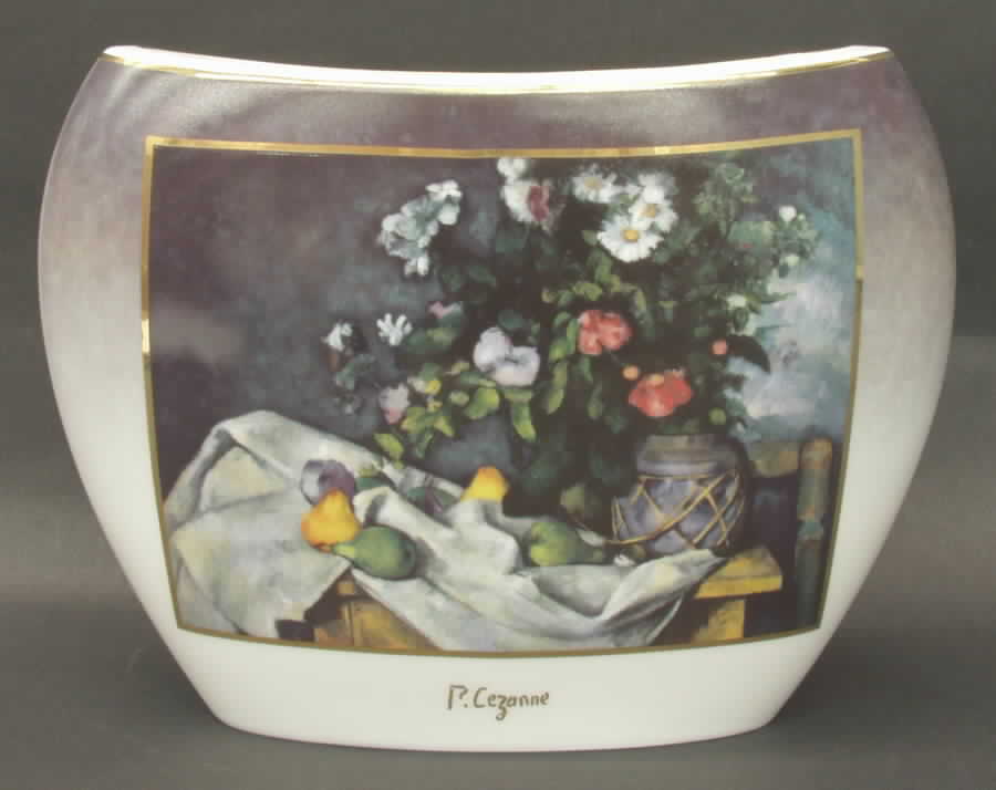 Artis Orbis-Cezanne Still Life W/ Fruit & Flwrs-Vase Large - With Box by Goebel-1