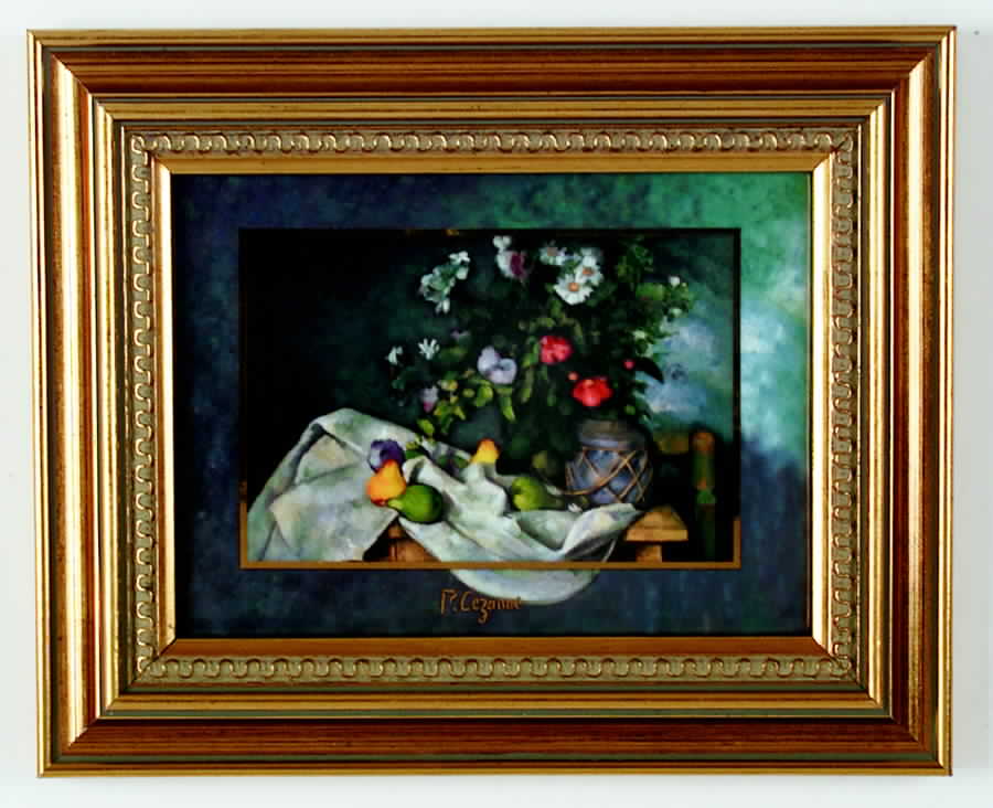 Artis Orbis-Cezanne Still Life W/Fruit&Flwrs-Sm Picture - No Box by Goebel-1