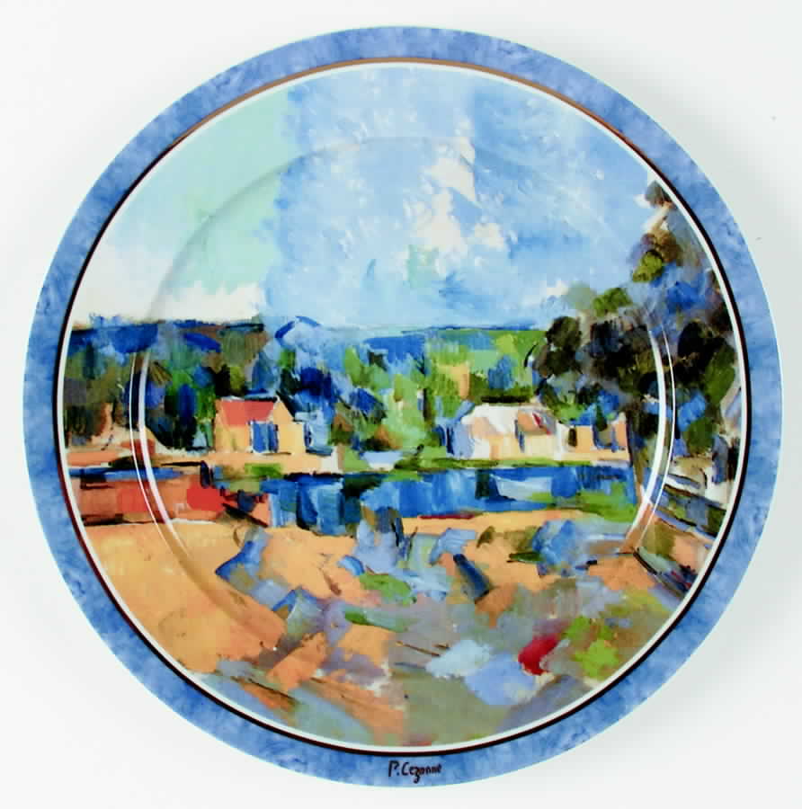 Artis Orbis-Cezanne Landscape-River Passage-Plate - Boxed by Goebel-1