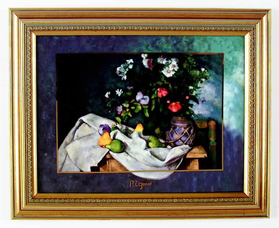 Artis Orbis-Cezanne Still Life W/Fruit&Flwrs-Lg Picture - No Box by Goebel-1