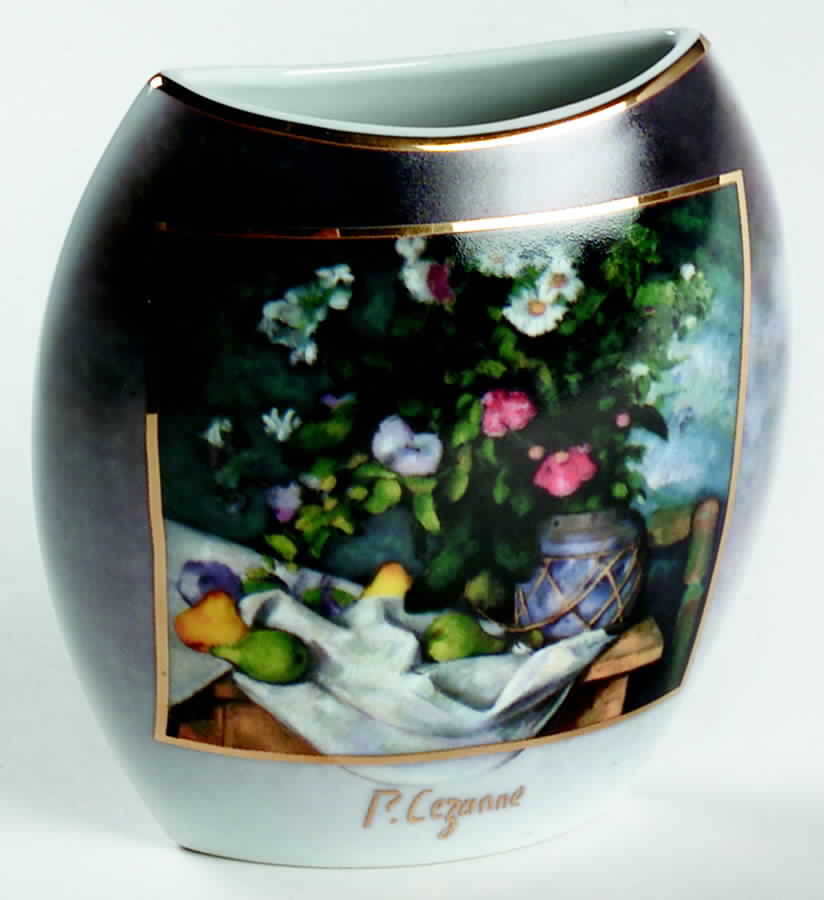 Artis Orbis-Cezanne Still Life W/Fruit&Flwrs-Sm Vase - No Box by Goebel-1
