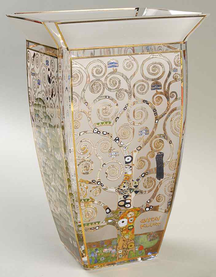 Artis Orbis-Klimt Fulfillment Glass Vase - Boxed by Goebel-1