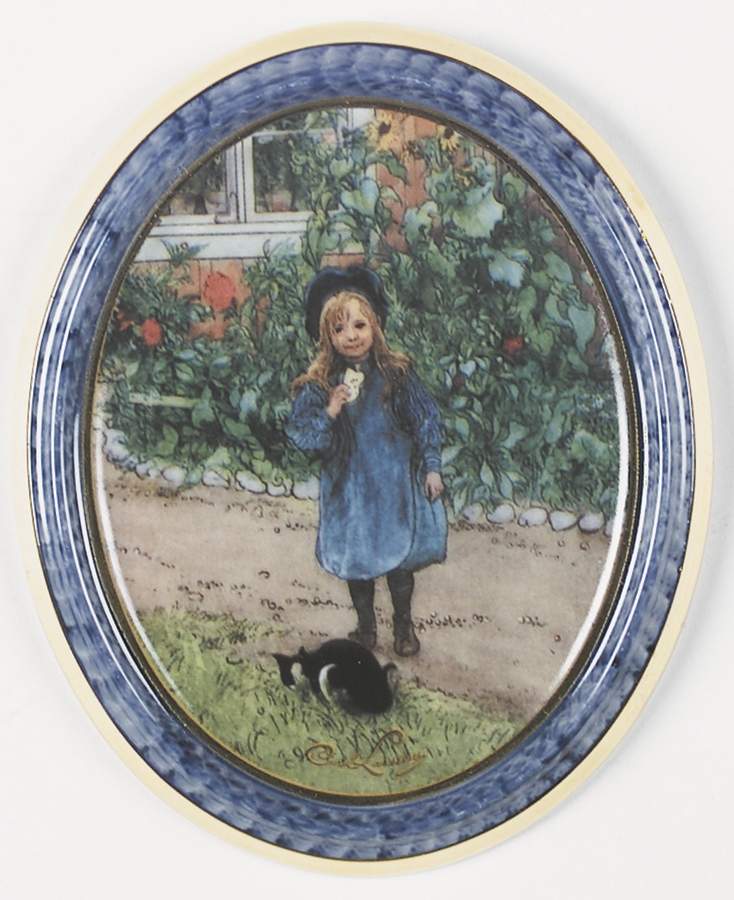 Artis Orbis-Larsson Brita With Cat-Oval Picture - No Box by Goebel-1