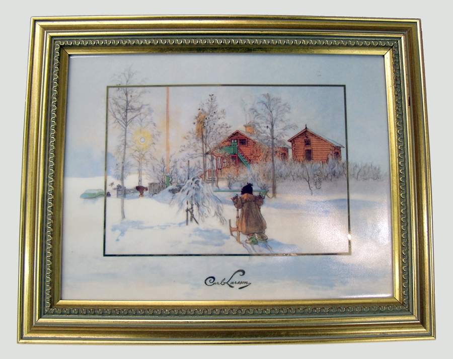 Artis Orbis-Larsson Brita With Sled-Large Picture - Boxed by Goebel-1