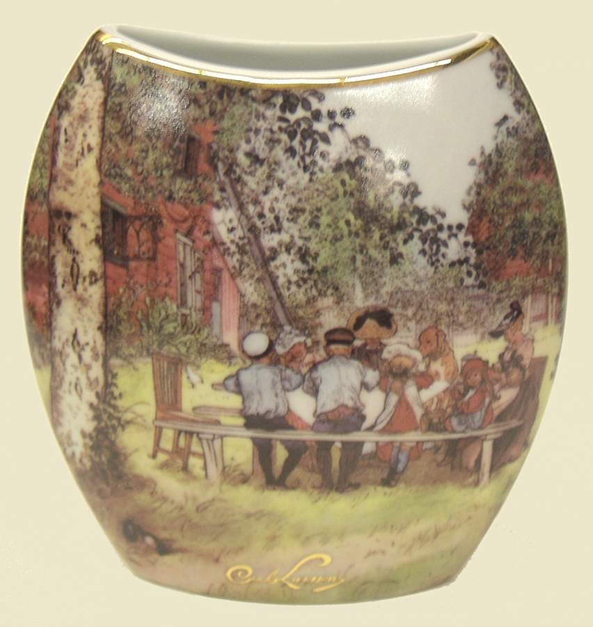Artis Orbis-Larsson Breakfast Under The Birch-Vase - No Box by Goebel-1