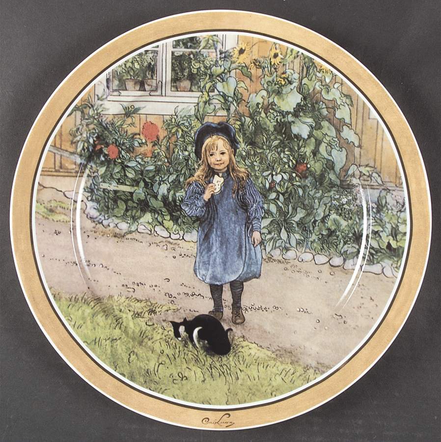 Artis Orbis-Larsson Brita With Cat-Plate - Boxed by Goebel-1