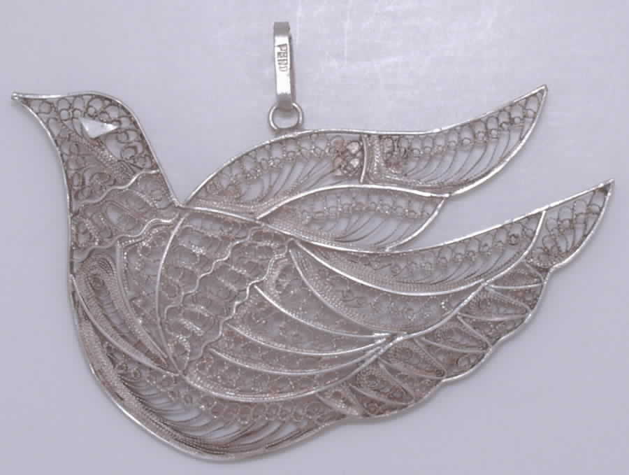 Filigree Collection Partridge- 3 1/4"W - Boxed by Gorham Silver-1