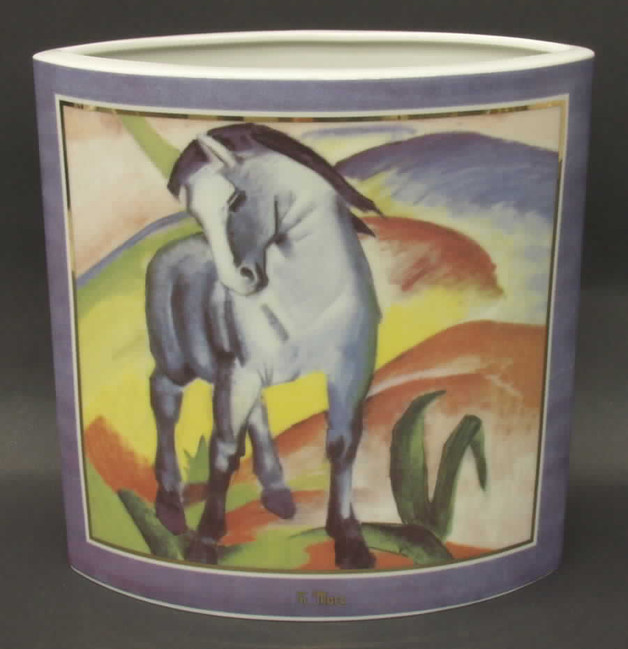 Artis Orbis-Marc Blue Horse-Vase - No Box by Goebel-1