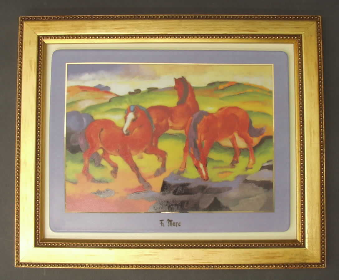 Artis Orbis-Marc Grazing Horses-Picture Large - Boxed by Goebel-1