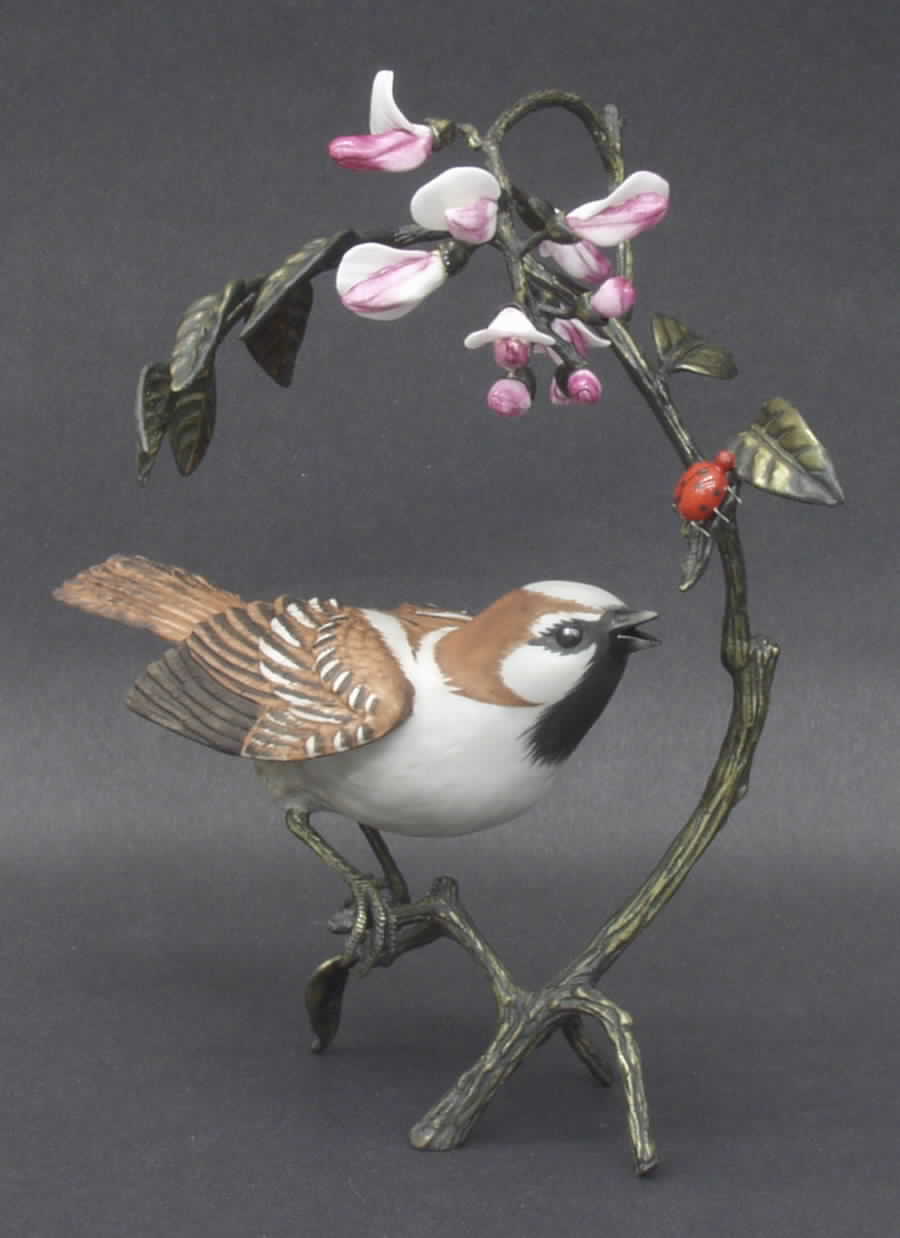 Bronze Bird Figurines Sparrow - Boxed by Goebel-1