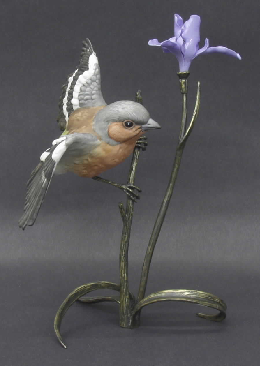 Bronze Bird Figurines Chaffinch - Boxed by Goebel-1