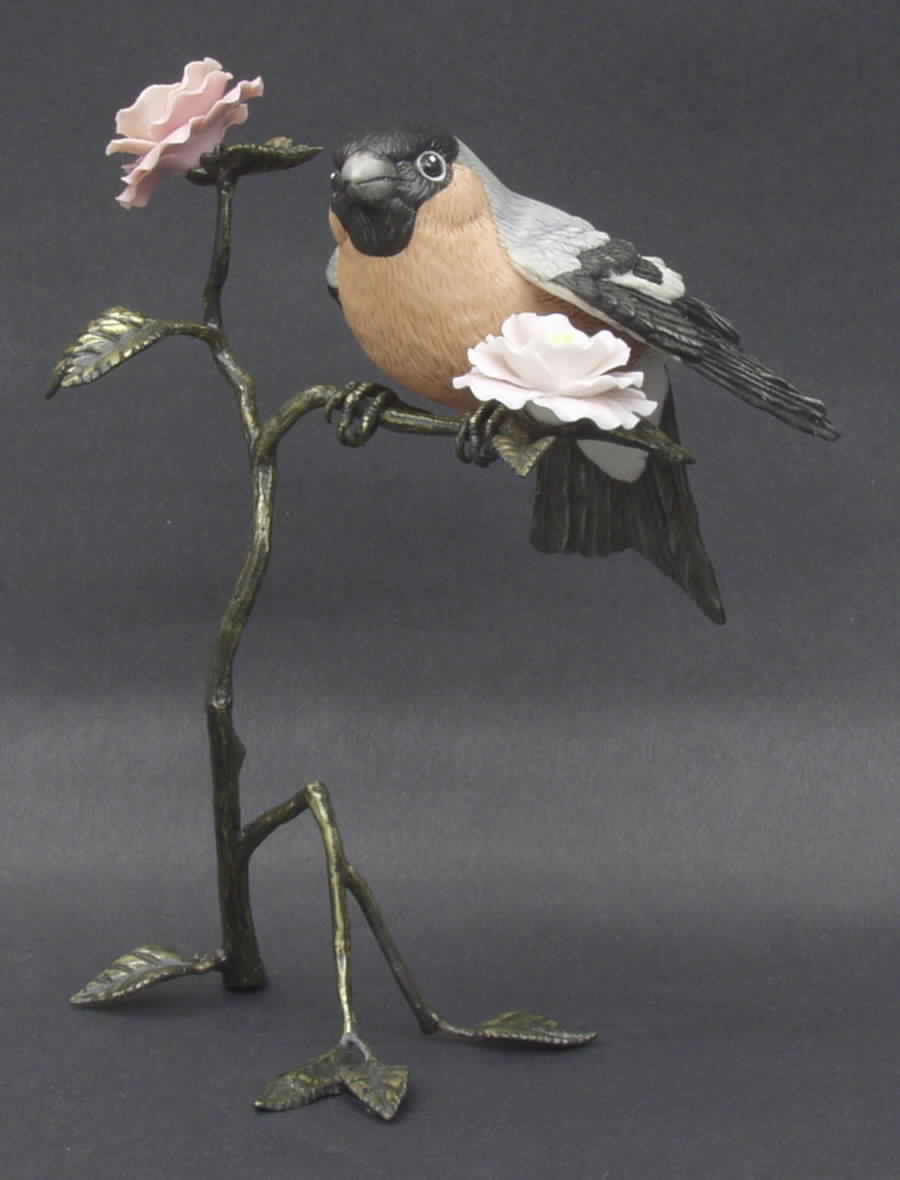 Bronze Bird Figurines Bullfinch - No Box by Goebel-1
