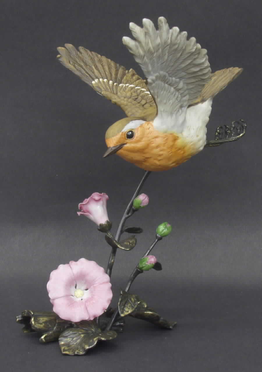 Bronze Bird Figurines Robin - No Box by Goebel-1