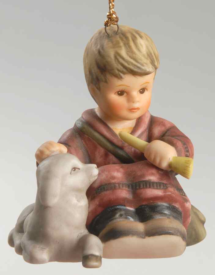 Berta Hummel Nativity Ornament Shepherd Sitting  With Lamb - No Box by Goebel-1