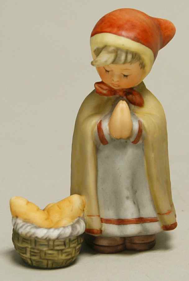Berta Hummel Miniature Nativity Peasant Girl With Basket - Boxed by Goebel-1
