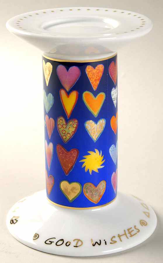 Artis Orbis - Maria Love Hearts-Candleholder Blue - No Box by Goebel-1