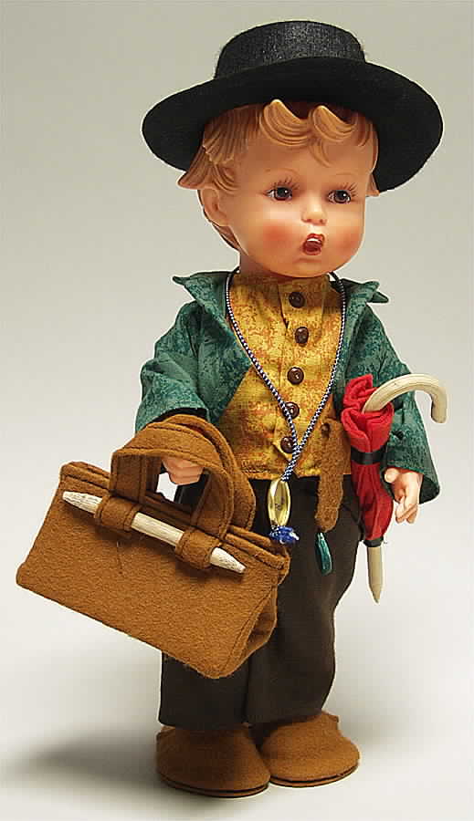 Goebel Hummel Dolls-Vinyl 1700 Wanderbub-Merry Wanderer - No Box by Goebel-1