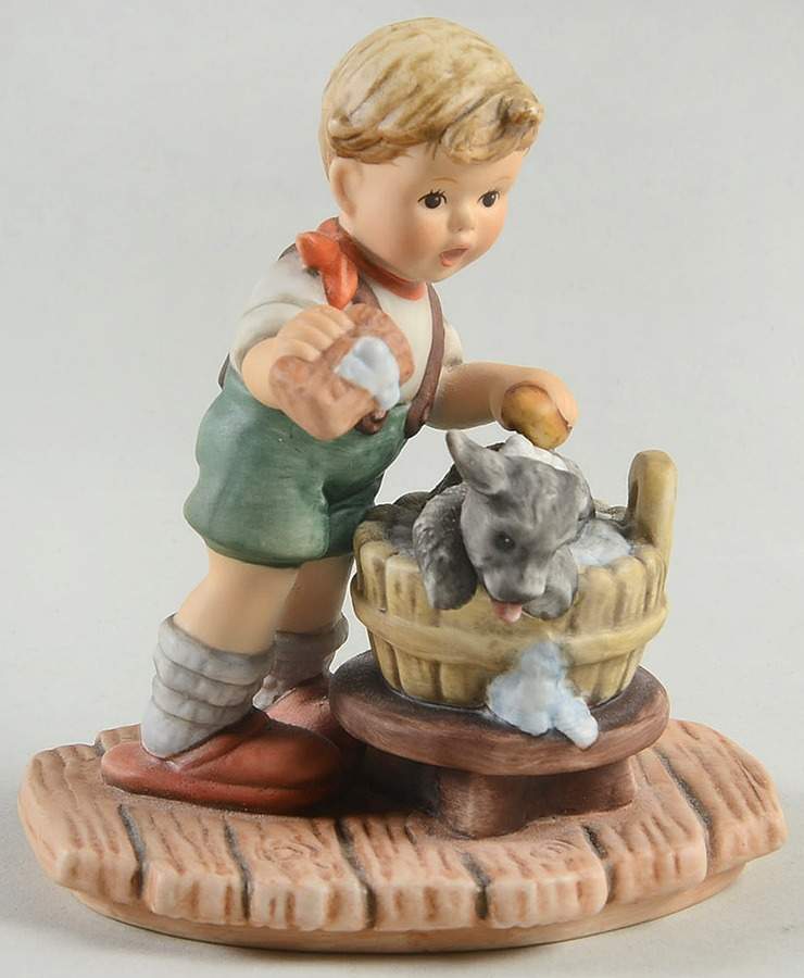 Little Caregivers-Berta Hummel A Good Scrubbing - No Box by Goebel-1