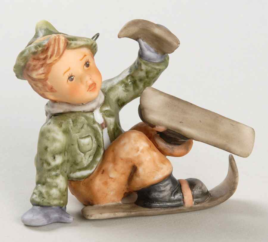 A Berta Hummel Christmas Just One Ski Left - No Box by Goebel-1