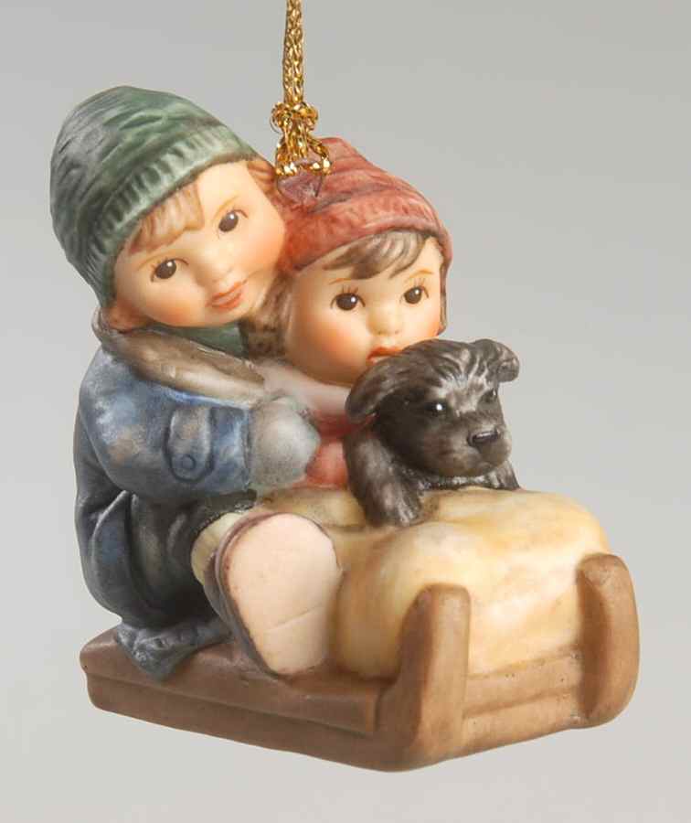 A Berta Hummel Christmas A Sled For Three - No Box by Goebel-1