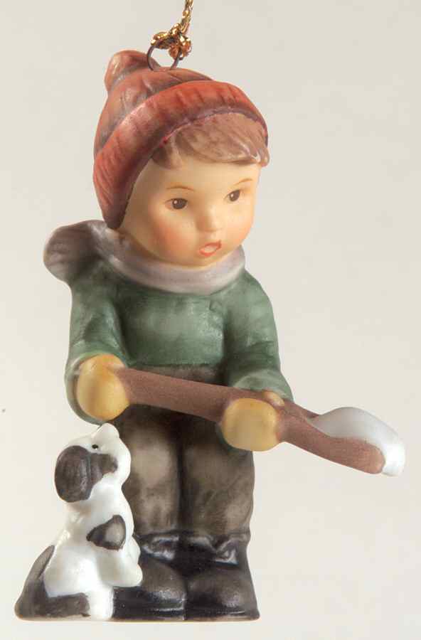 A Berta Hummel Christmas Little Snow Shoveler - No Box by Goebel-1