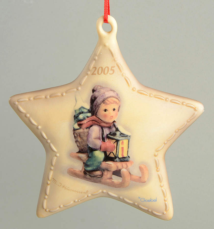 Hummel Puffed Star Ornament Ride Into Christmas - Boxed by Goebel-1