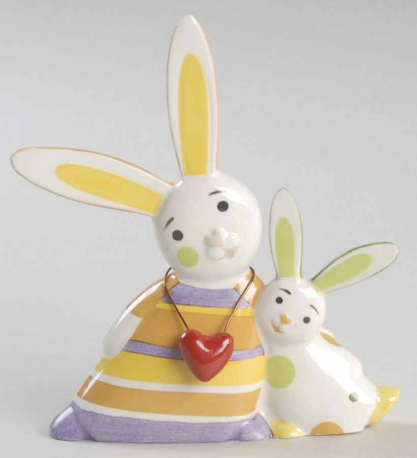 Nordic Easter Rabbit With Child Yellow - Boxed by Goebel-1